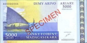 Billet de 5000 ariary